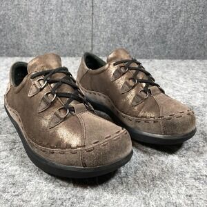 Ziera Womens 10.5 Brown Suede Lace Up Comfort Walking Casual Sneakers